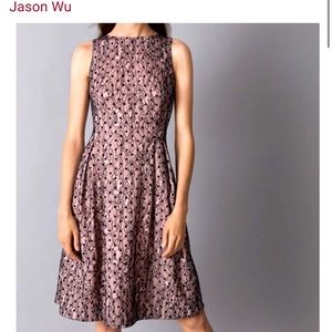 FLATTERING Jason Wu Blush & Black Lace Dress!